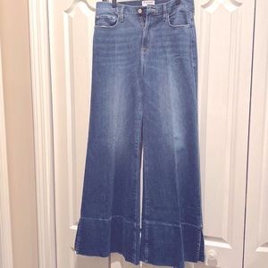 Frame wide leg high waist jeans